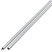 6' Anodized Aluminum Swaged Button Handle - 1-3/4" Diameter (Silver)