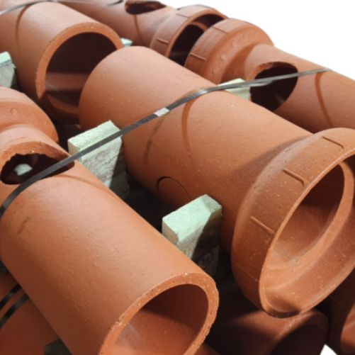 10"X24" W/6" HOLE CLAY DRIVEWAY CROCK