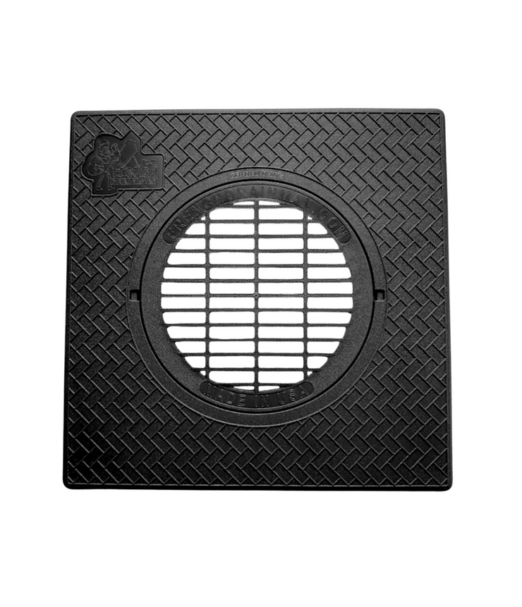 12" x 12" Turf Restrictor Plate &Drain Grate or Solid Plug-FDM