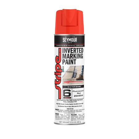 Seymour Stripe Inverted Marketing Paint 20 oz - Fluorescent Red 20-654