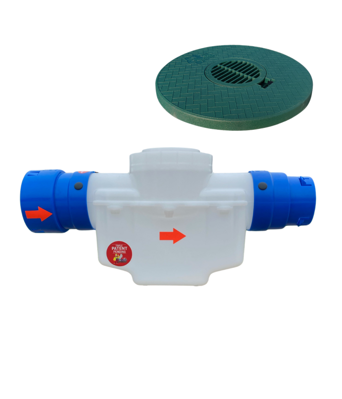 4 in. Catch Basin with Turf Restrictor Plate Connect to Corrugated - FDM