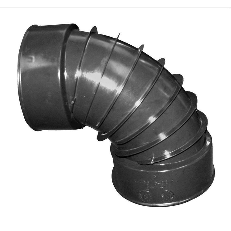 4" 90 deg Corrugated Snap Elbow