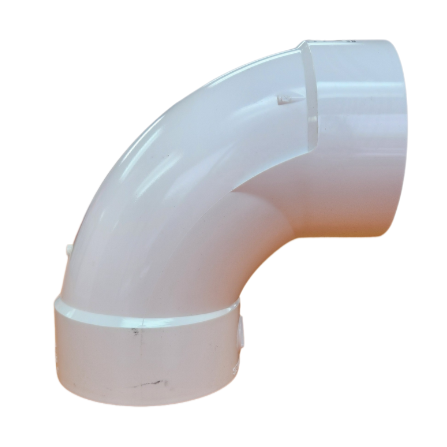 4" PVC 90deg HUB/HUB LONG