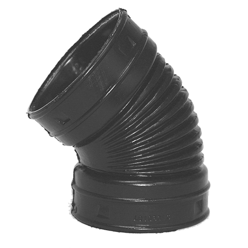 4 in. Snap Corrugated Straight HDPE 45 Degree Elbow