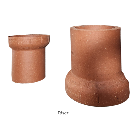 8"X12" CLAY DRIVEWAY CROCK RISER-3