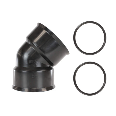 ADS Soil-Tight Dual Wall Elbow, 6 in, 45 deg, Cleated Bell Connection, HDPE