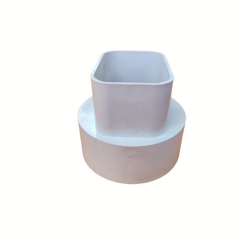 2 in. x 3 in. x 4 in. PVC Downspout Adapter (SDR35) - NORMANDY PRODUCTS