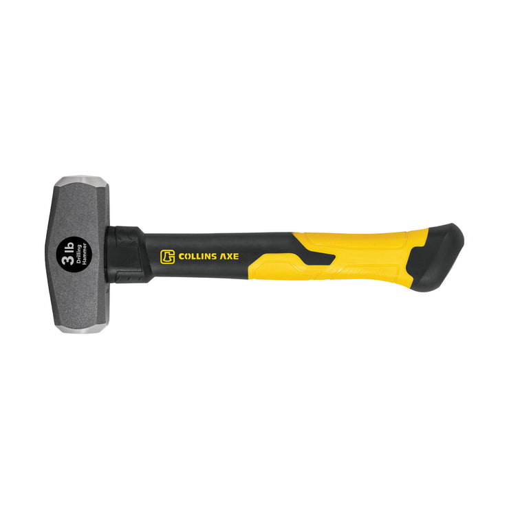 Collins, 3 lb drilling hammer, 10" fiberglass handle