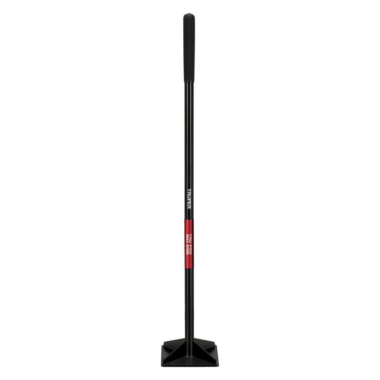 11 lb 8" X 8" Tamper, 48" polished steel handle 9" grip