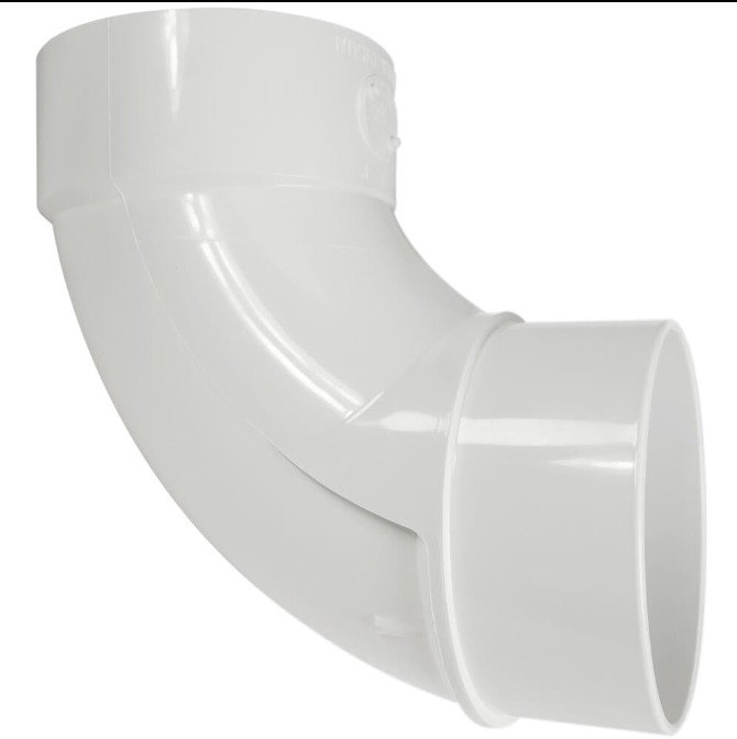 4" PVC 90 Degree 1/4 Elbow Bend (SDR35)