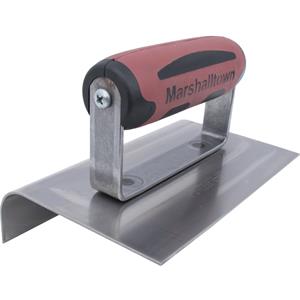 MARSHALLTOWN 6 X 4 SS Curb Tool-3/4" Radius-DS Hdl-Front View