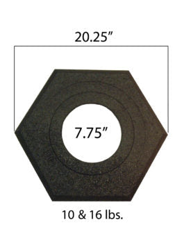 16LB. RUBBER BASE