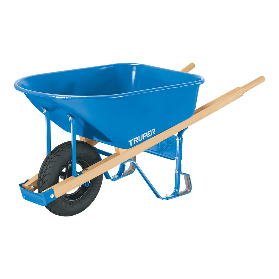 6 cu. ft. Steel Wheelbarrow with Wood Handles - TRUPER