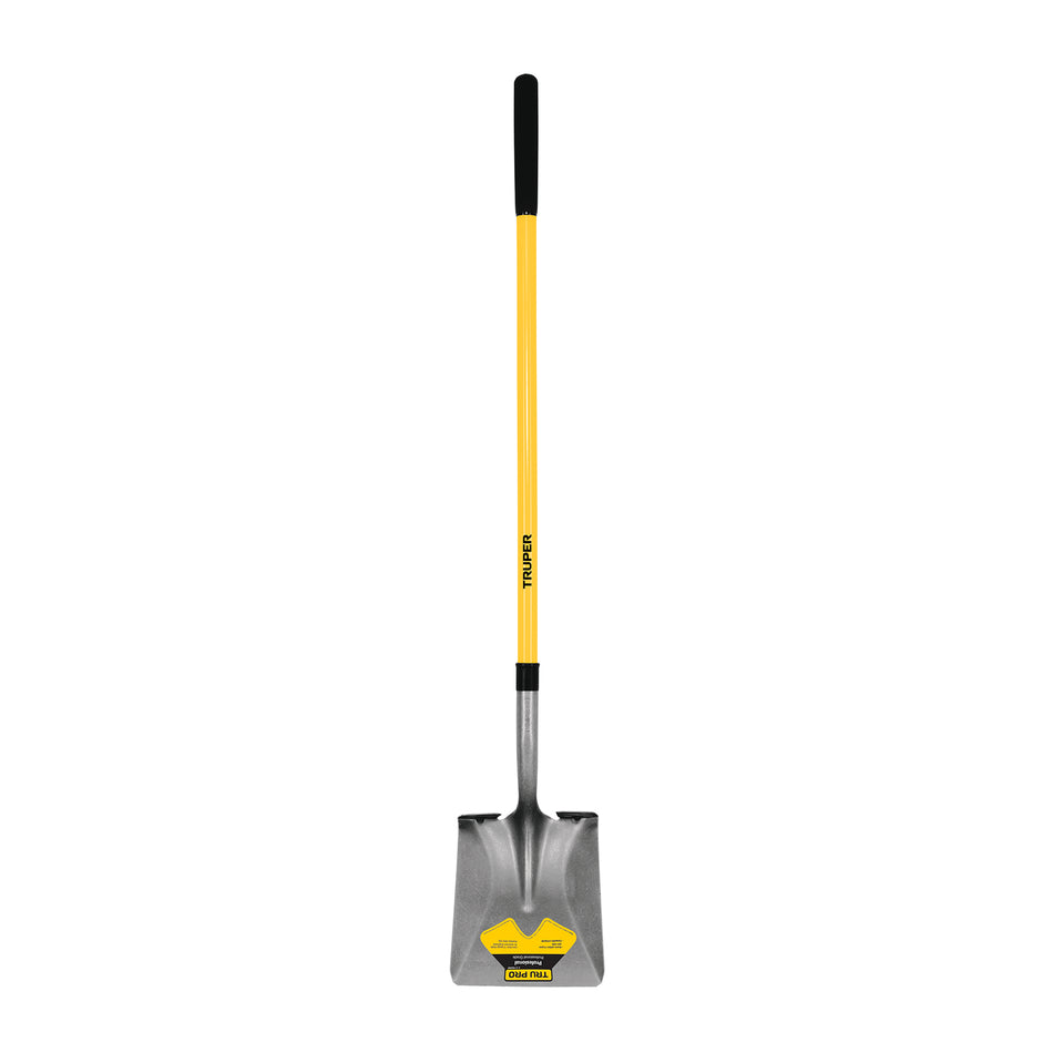 48 in. Square Point Shovel, Fiberglass Handle with 9 in. Grip (TruPro) - TRUPER