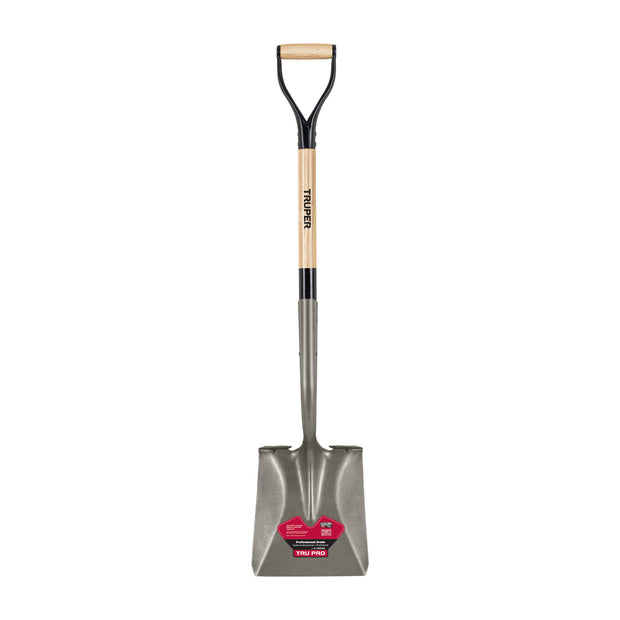 TruPro Square pt turned steps shovel,ex.socket, wood D-hdl