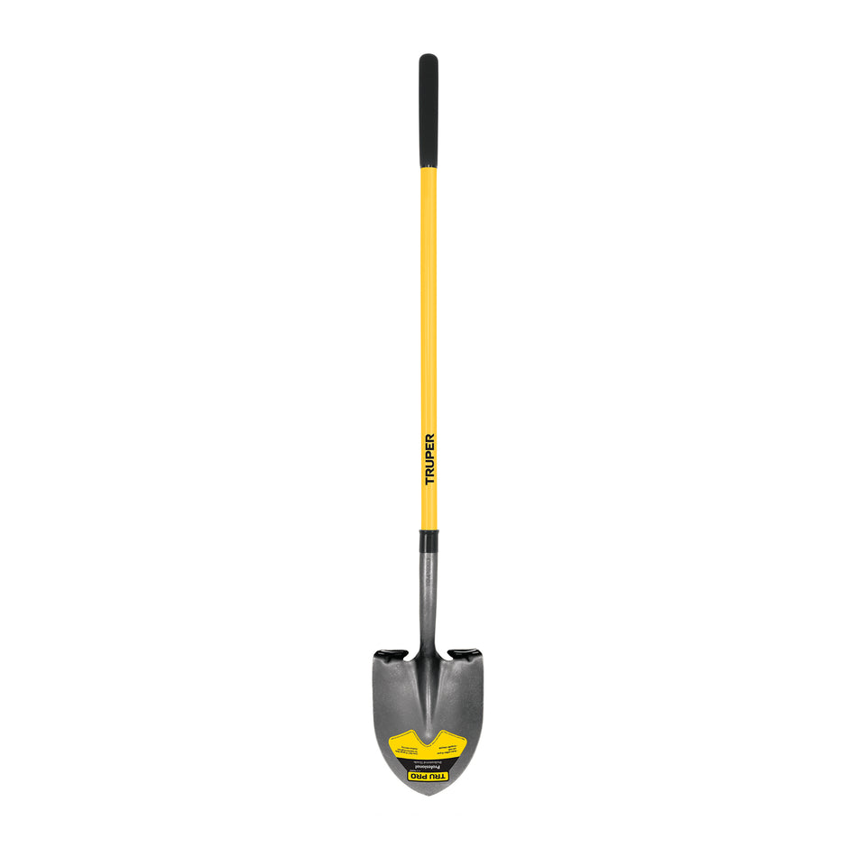 48 in. Round Point Shovel, Fiberglass Handle with 9 in. Grip (TruPro) - TRUPER