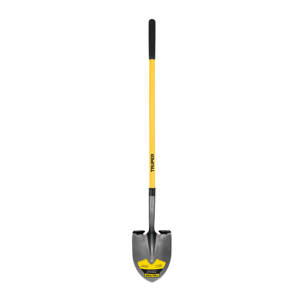 TruPro, round point shovel, 48" fiberglass handle, 9"grip