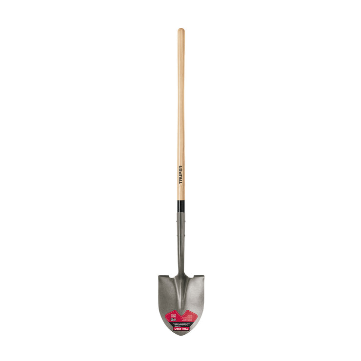 TruPro Round pt turned steps shovel,ex.socket, 48" wd hdl