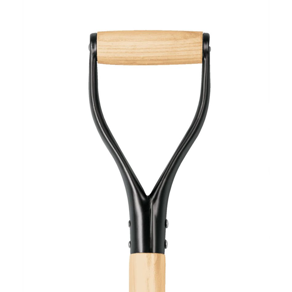 30 in. Round Point Shovel, Turned Steps, Extended Socket, Wood 'D' Handle (TruPro) - TRUPER