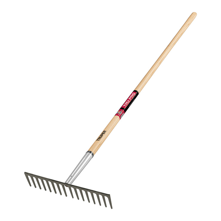 TruPro, 16 heavy duty road rake, 66" wood handle