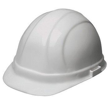 Secure fit ratchet Hardhat White