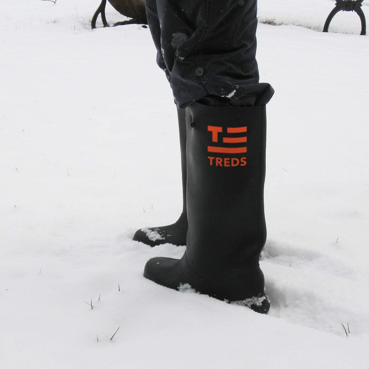 TREDS Boot 17" Over the Boot, Tough Pull on Rubber Boot, Rain, Slush, Snow and Construction