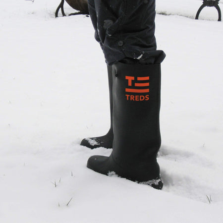 TREDS Boot 17" Over the Boot, Tough Pull on Rubber Boot, Rain, Slush, Snow and Construction