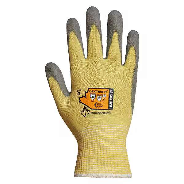 Cut Resistant Coated Gloves, Cut Level A4 , Dipped , 9 1 PR