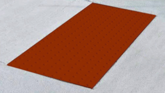 2'x4' CAST IN PLACE ADA BRICK RED (with feet)