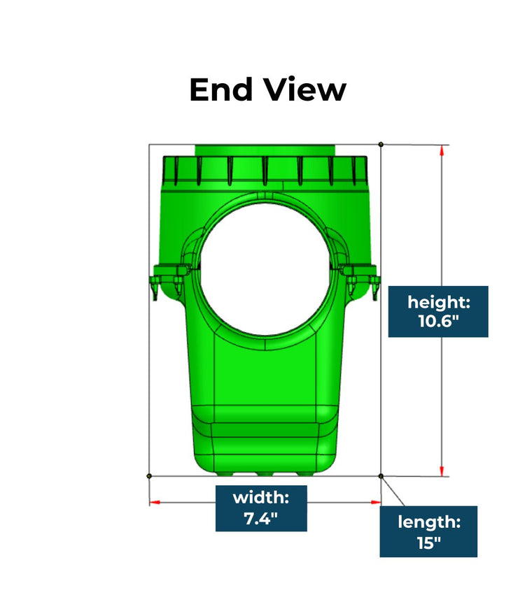 4 in. Catch Basin with Turf Restrictor Plate Connect to Corrugated - FDM