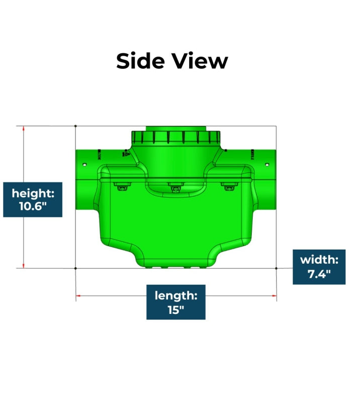 4 in. Catch Basin with Turf Restrictor Plate Connect to Corrugated - FDM