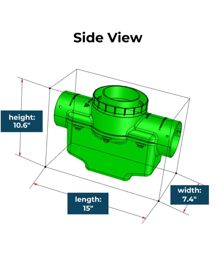 4 in. Catch Basin with Turf Restrictor Plate Connect to Corrugated - FDM