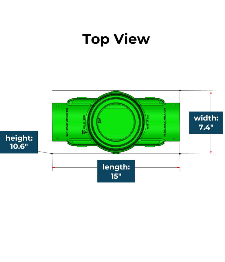 4 in. Catch Basin with Turf Restrictor Plate Connect to Corrugated - FDM