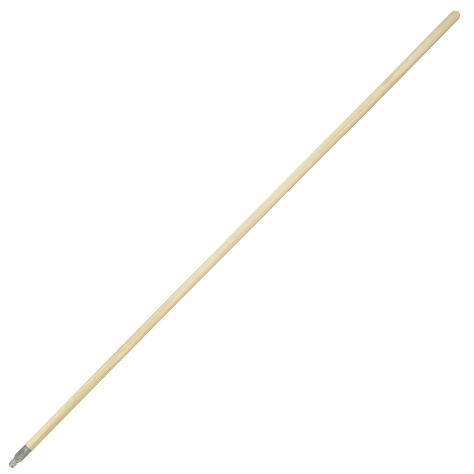 6' Metal Thread Wood Broom Handle