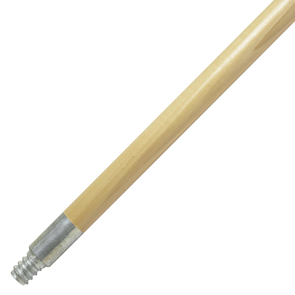 6' Metal Thread Wood Broom Handle