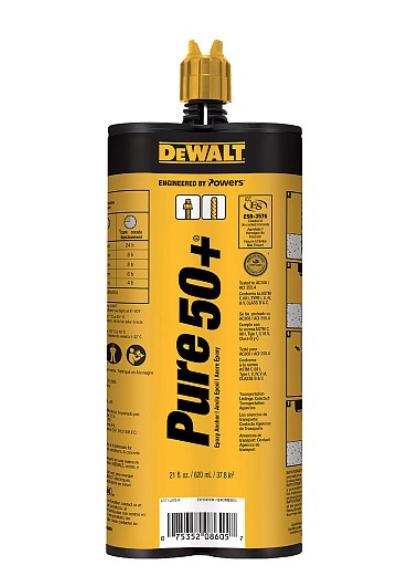 Pure 50+, Epoxy Injection Adhesive Anchoring System, 20.5oz
