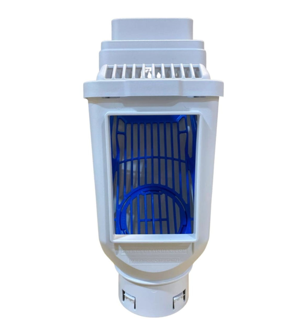 Downspout Cleanout with Leaf Filter (White) - FDM