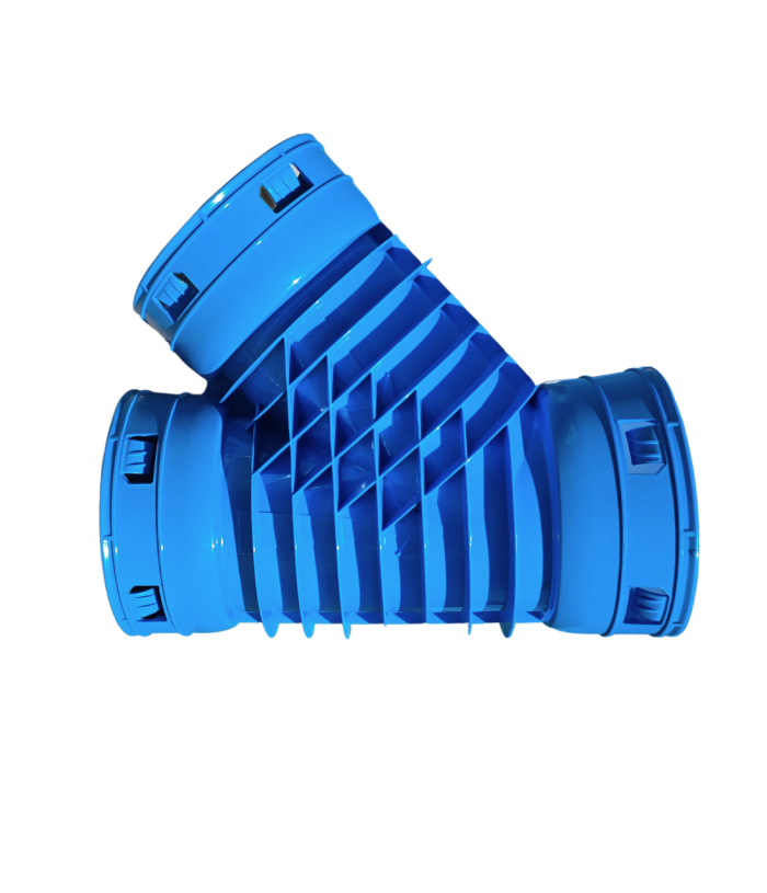 Extra Heavy Duty 4 in. Corrugated Drain Tile Wye-FDM