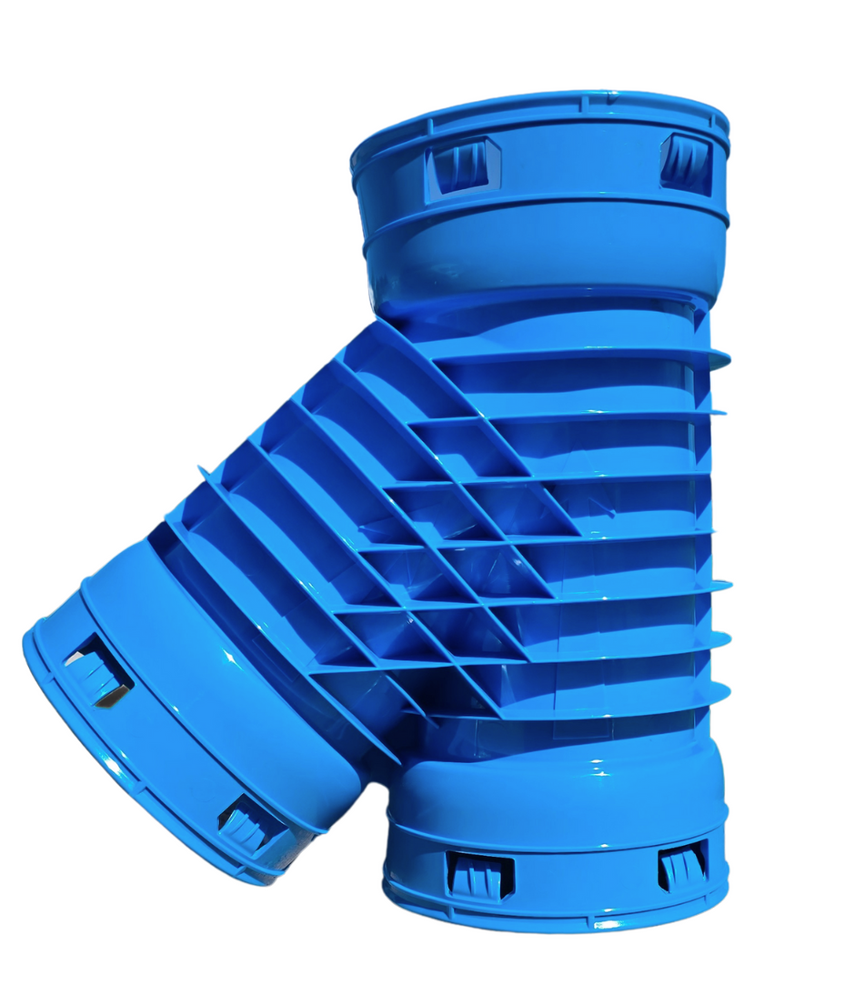 Extra Heavy Duty 4 in. Corrugated Drain Tile Wye-FDM