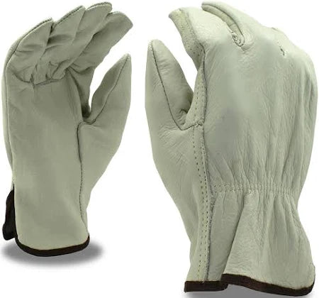 Economy Grain Cowhide Driver Gloves With Straight Thumb