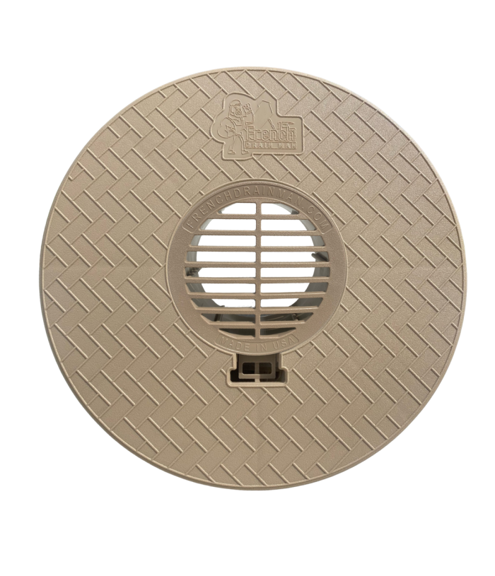 4 in. Turf Restrictor Plate & Drain Grate or Solid Plug Connects to 4 in. Corrugated-FDM