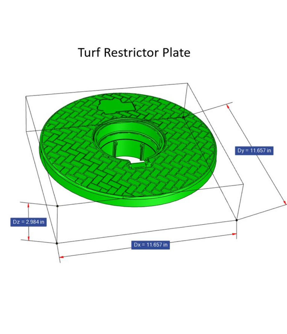 Turf Restrictor Plate & Pop-Up Door