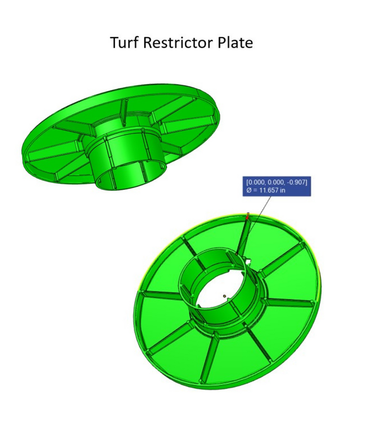 Turf Restrictor Plate & Pop-Up Door