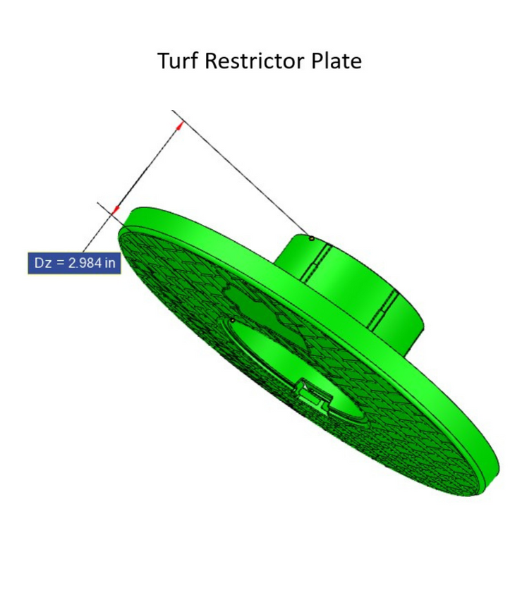 Turf Restrictor Plate & Pop-Up Door