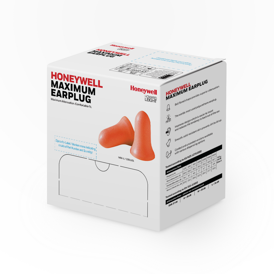 30NRR Maximum Uncorded Earplugs