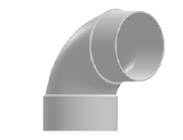 4" PVC 90 Degree 1/4 Elbow Bend (SDR35)