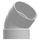 PVC Sewer Bend 45° (SDR35) (H x S) (H x H) 1/8 & 1/6 Steet Bend