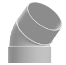 PVC Sewer Bend 45° (SDR35) (H x S) (H x H) 1/8 & 1/6 Steet Bend